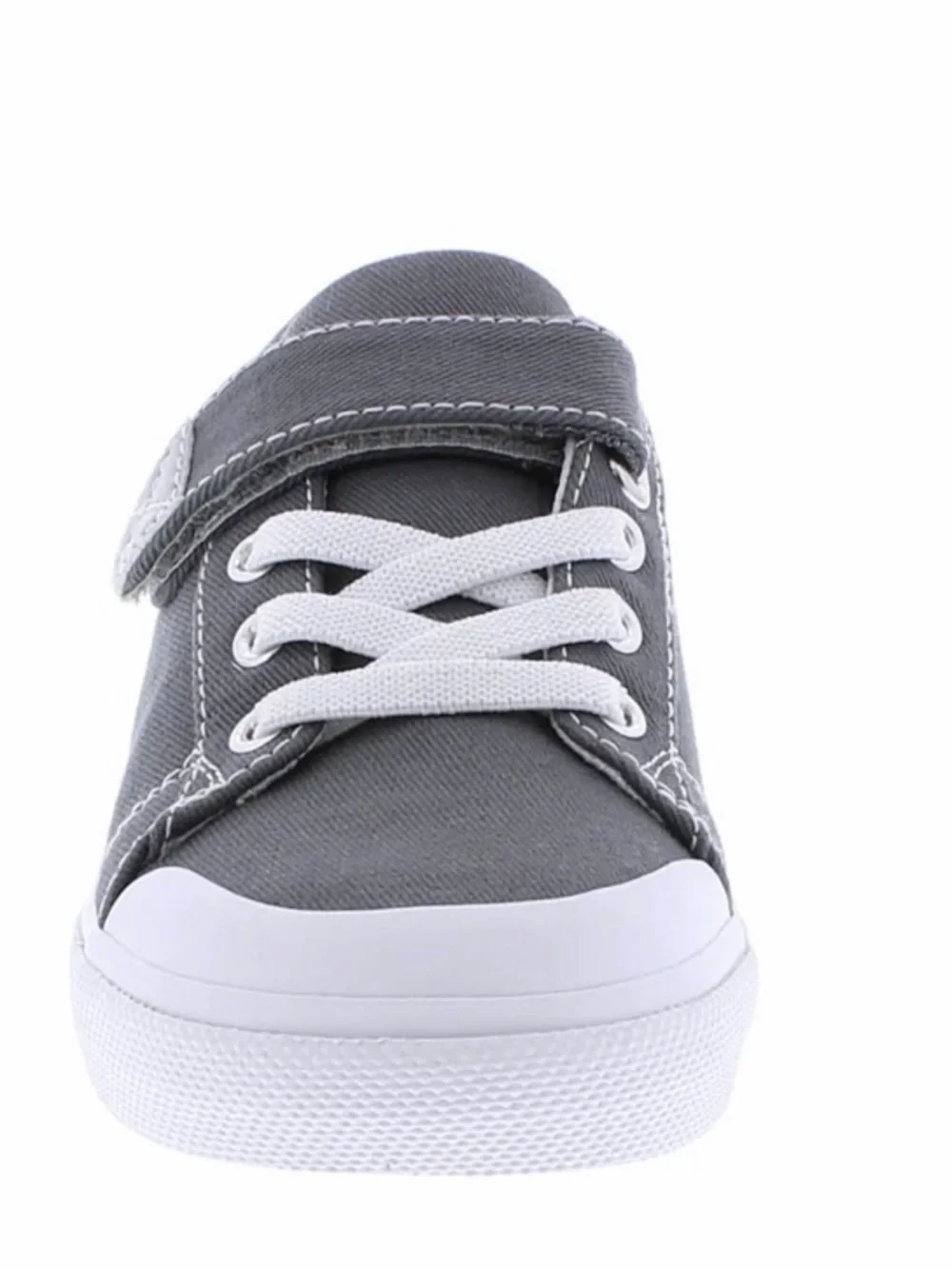 FootMates Gray Canvas Kids Sneakers with Velcro Strap size 5